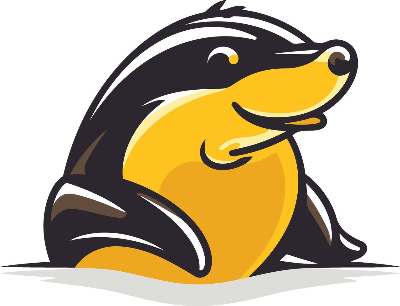 Cartoon Badger with a Grin vector