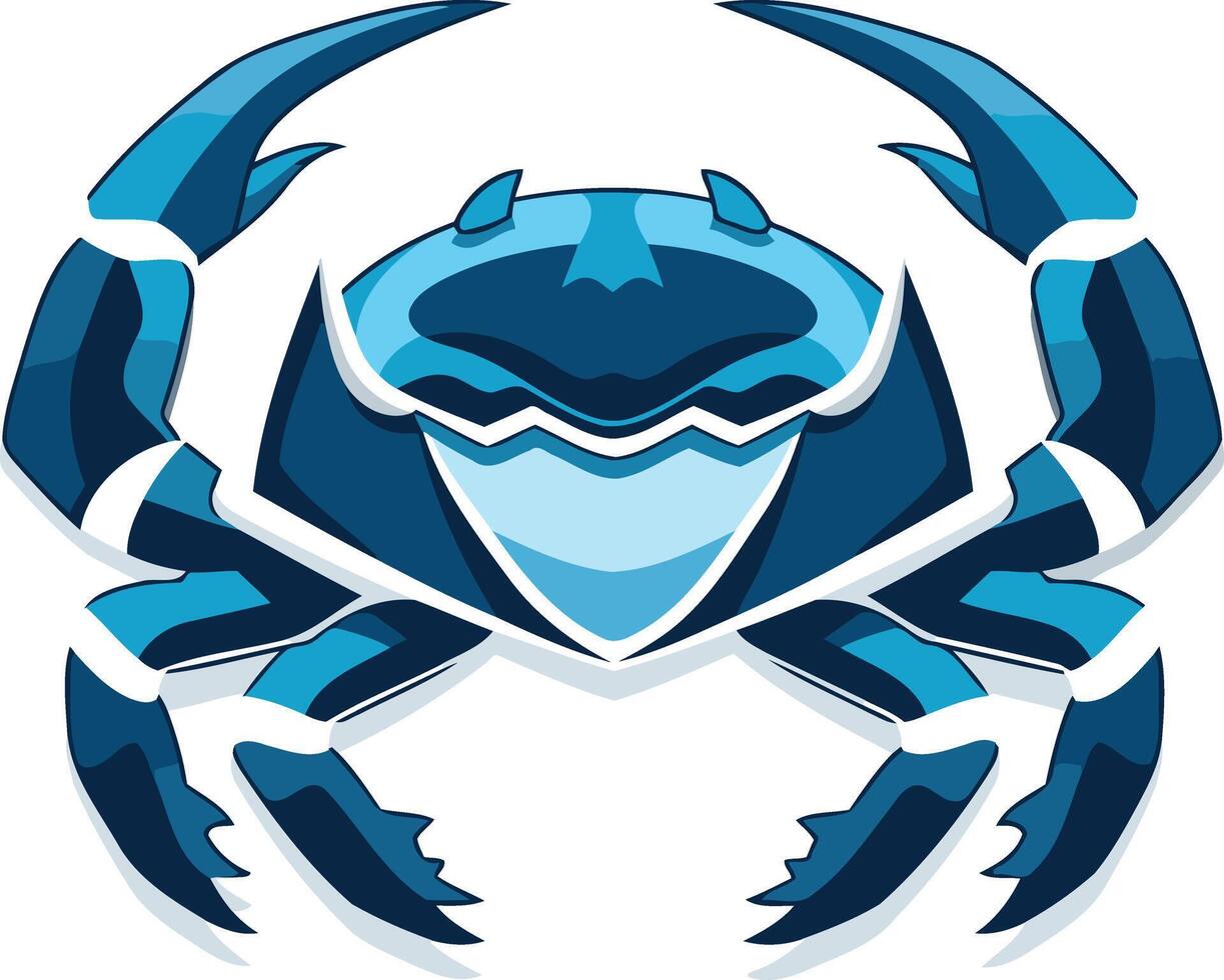 Blue Crab Logo Design vector
