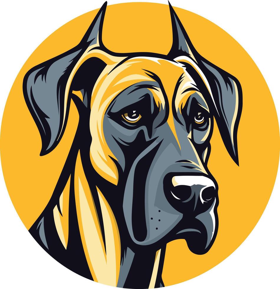 Portrait of a Great Dane Dog vector