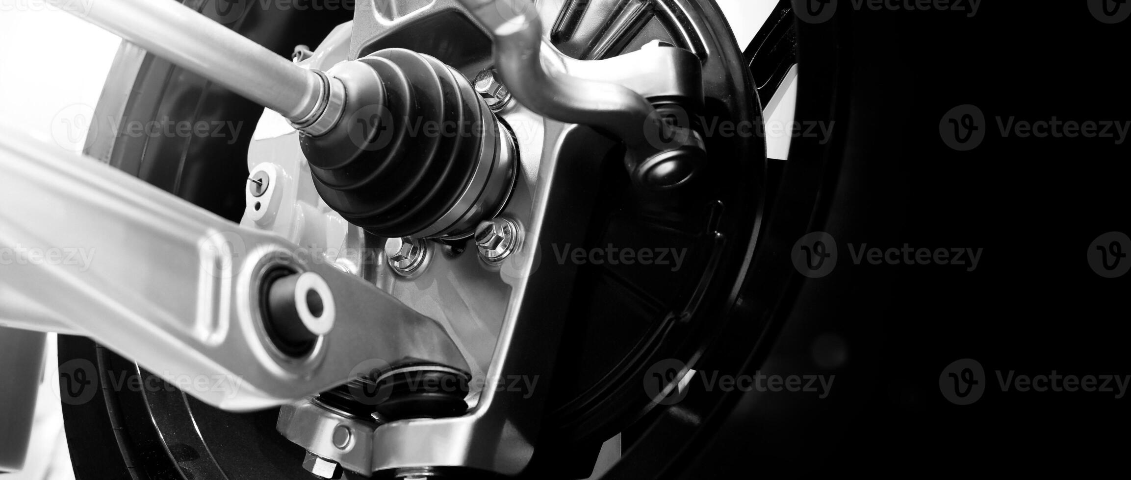Car suspension. Technical images of structure of car spare parts. photo
