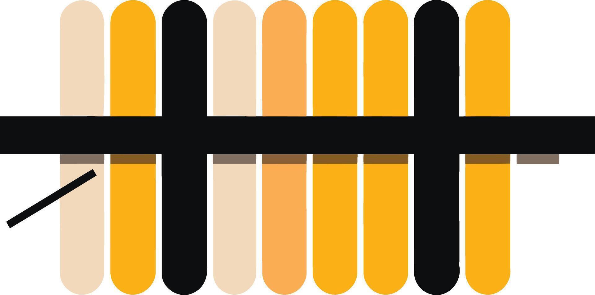 Abstract geometric logo design with yellow, black and orange elements vector