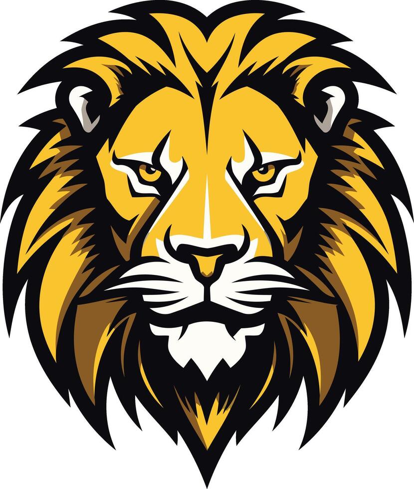 A powerful and fierce lion head logo design, perfect for sports teams, businesses, or any brand seeking a strong and confident identity vector