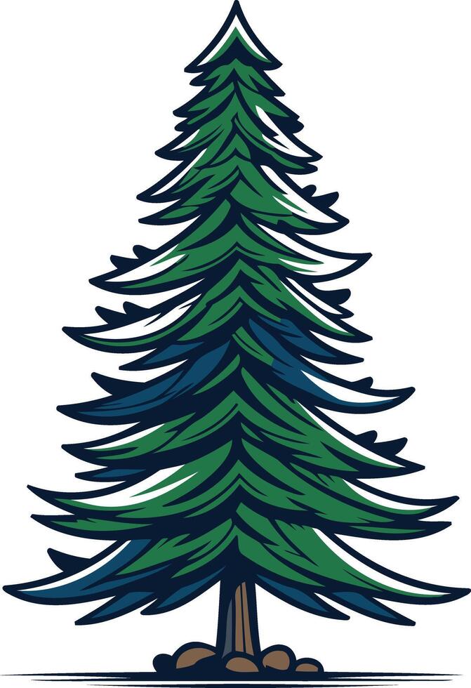 A simple, yet elegant illustration of a fir tree vector