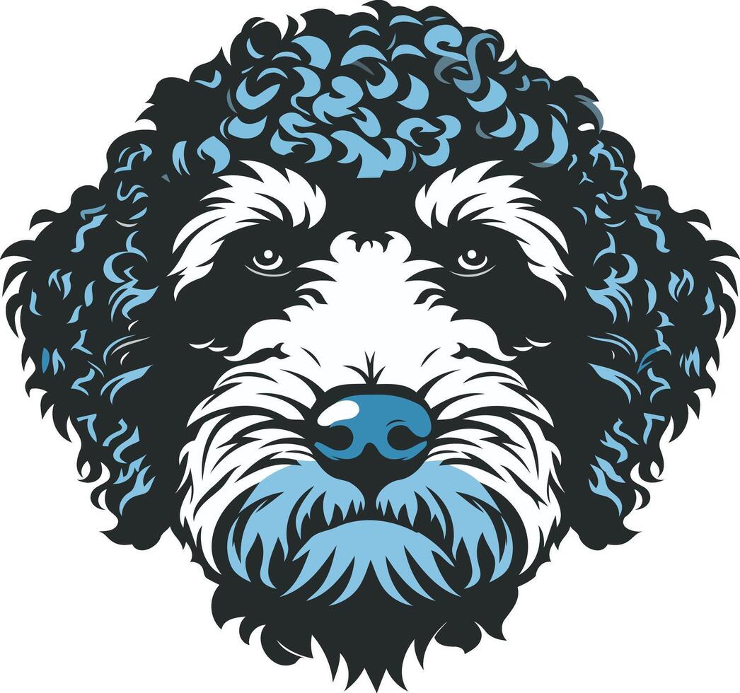 A friendly cartoon dog with curly fur, perfect for pet products, dog themed designs, or branding for a pet care service vector
