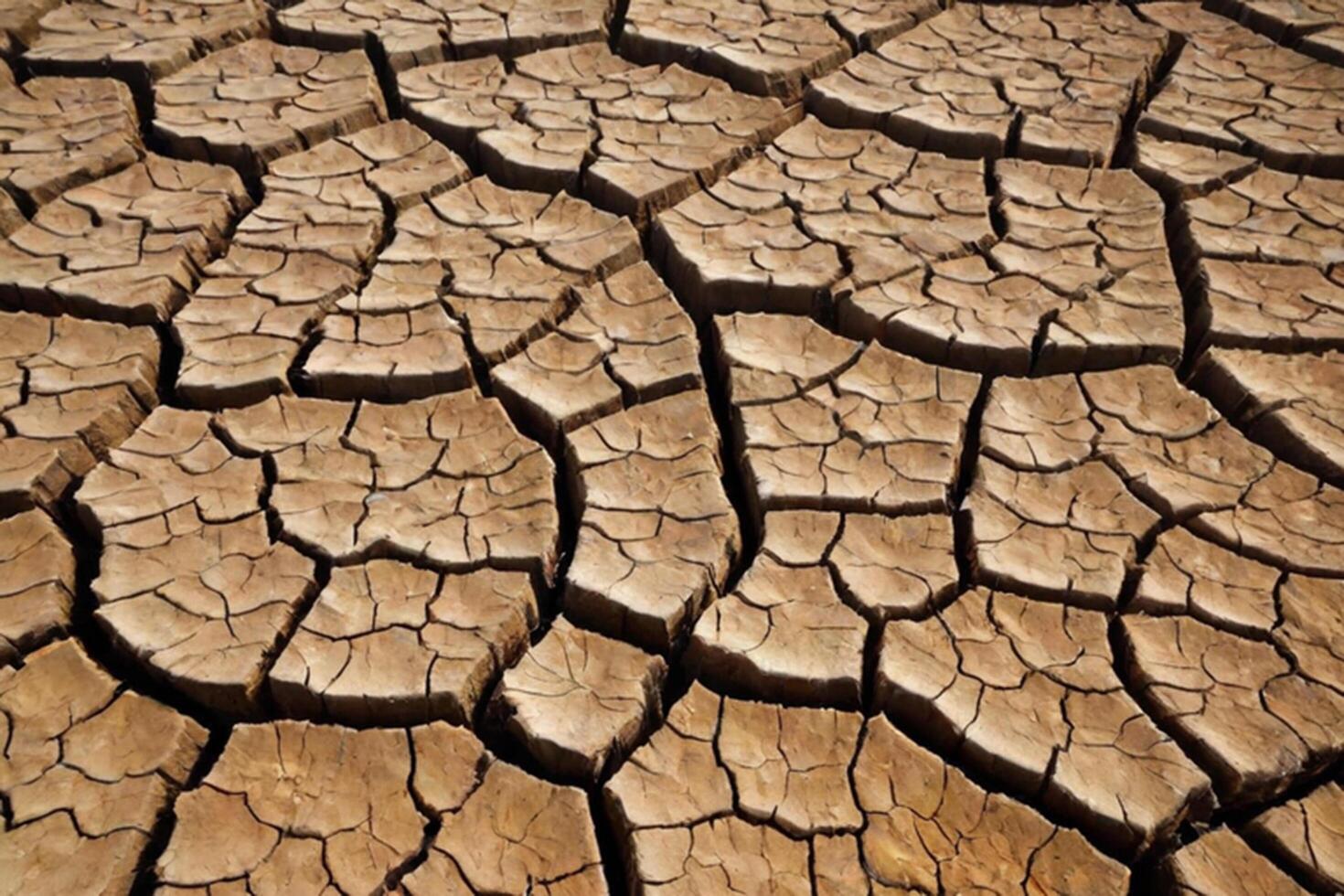 Texture of the dried earth with clay and sand, close-up photo
