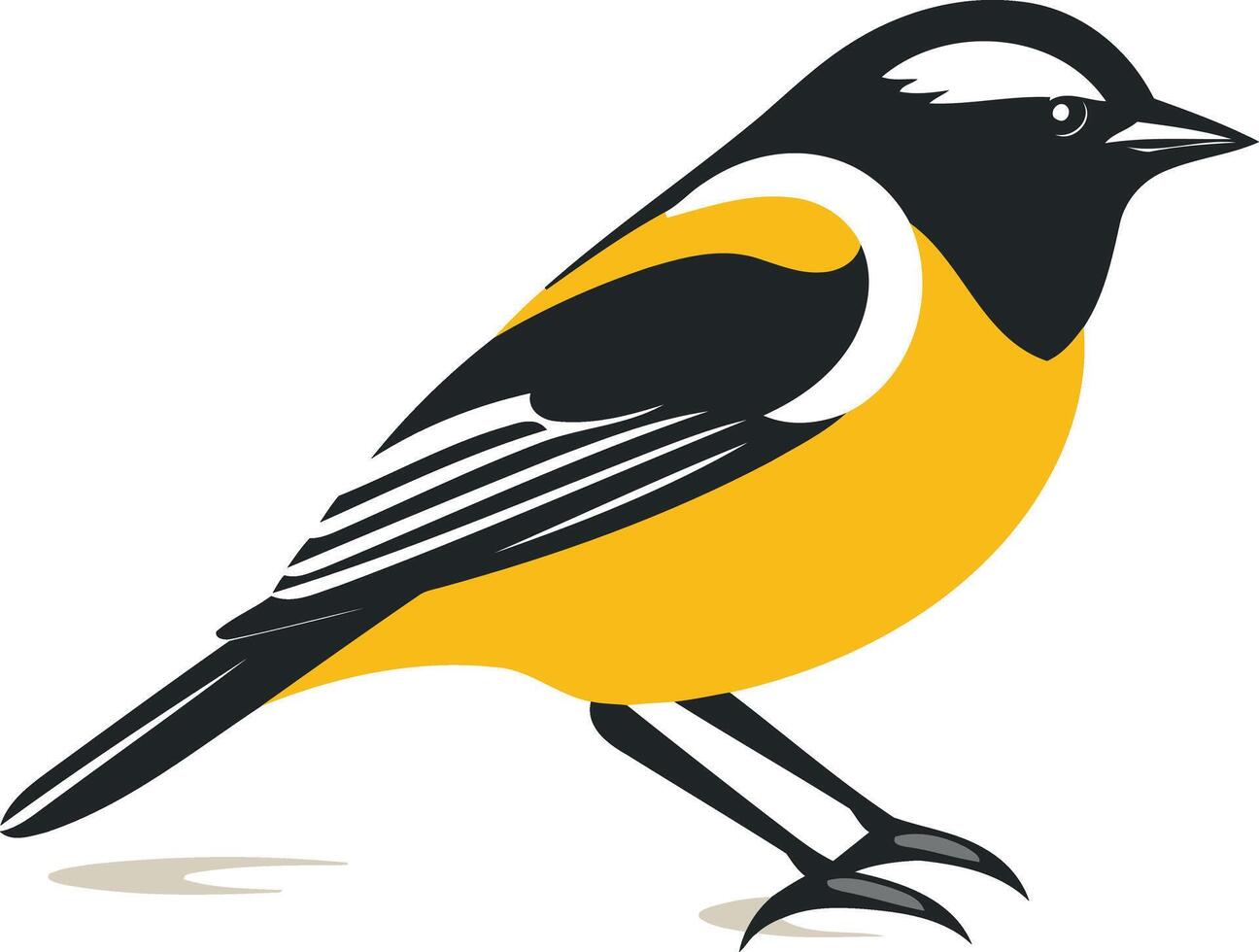 Illustration of a Yellow and Black Bird vector