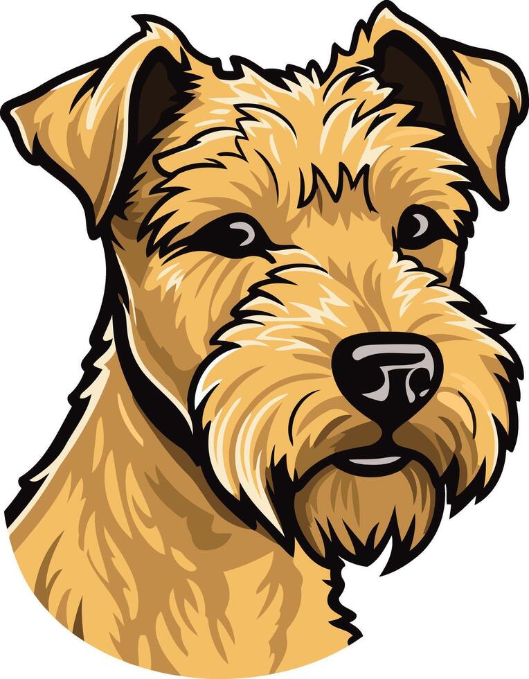 A charming illustration of a wirehaired terrier, perfect for pet owners, dog lovers, and animal-themed designs vector
