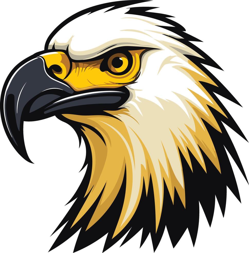 Majestic Bald Eagle Head Illustration vector