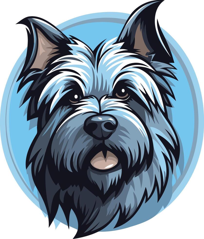 A friendly and playful cairn terrier, perfect for dog lover's projects, pet store branding, or fun social media posts vector