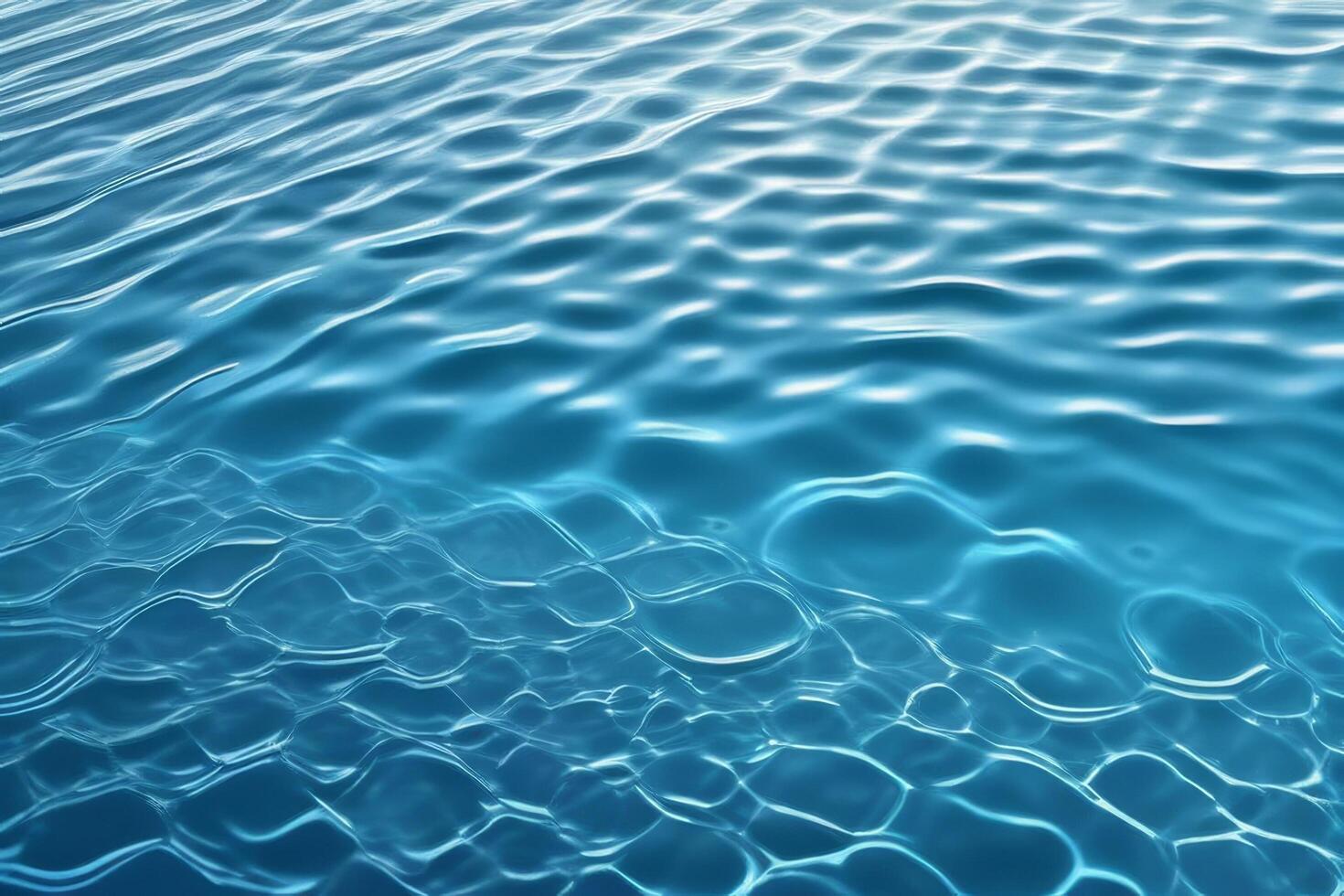 Abstract background of blue soda with ripples. Shining blue water ripple background photo
