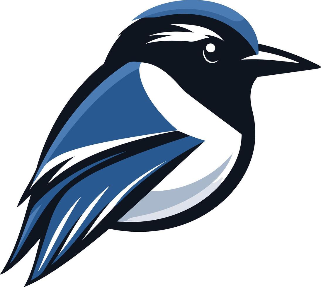 A stylized bluebird logo design perfect for a company, brand, or organization that wants a unique and memorable logo vector