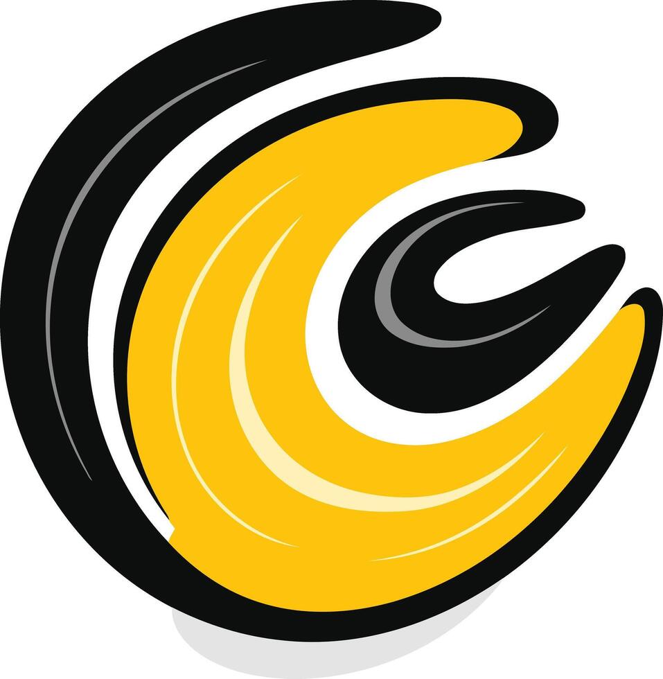 Abstract Design with Yellow and Black vector