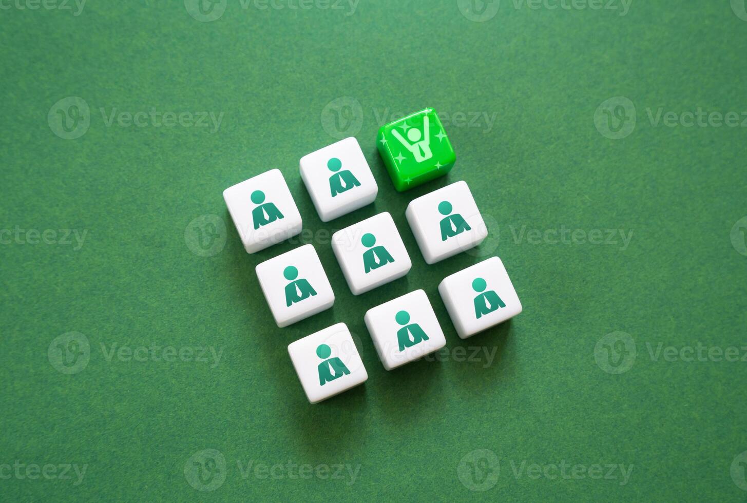 The lucky one wins among the candidates. Career promotion. Career advancement and social lift. Hiring by competition. Get a raise. Present an employee with a promotion. High performance. photo