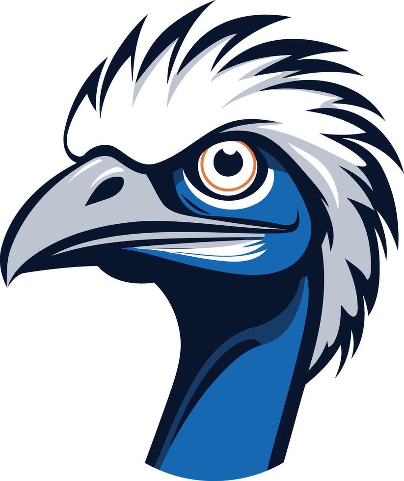 Emu Head Mascot Illustration vector