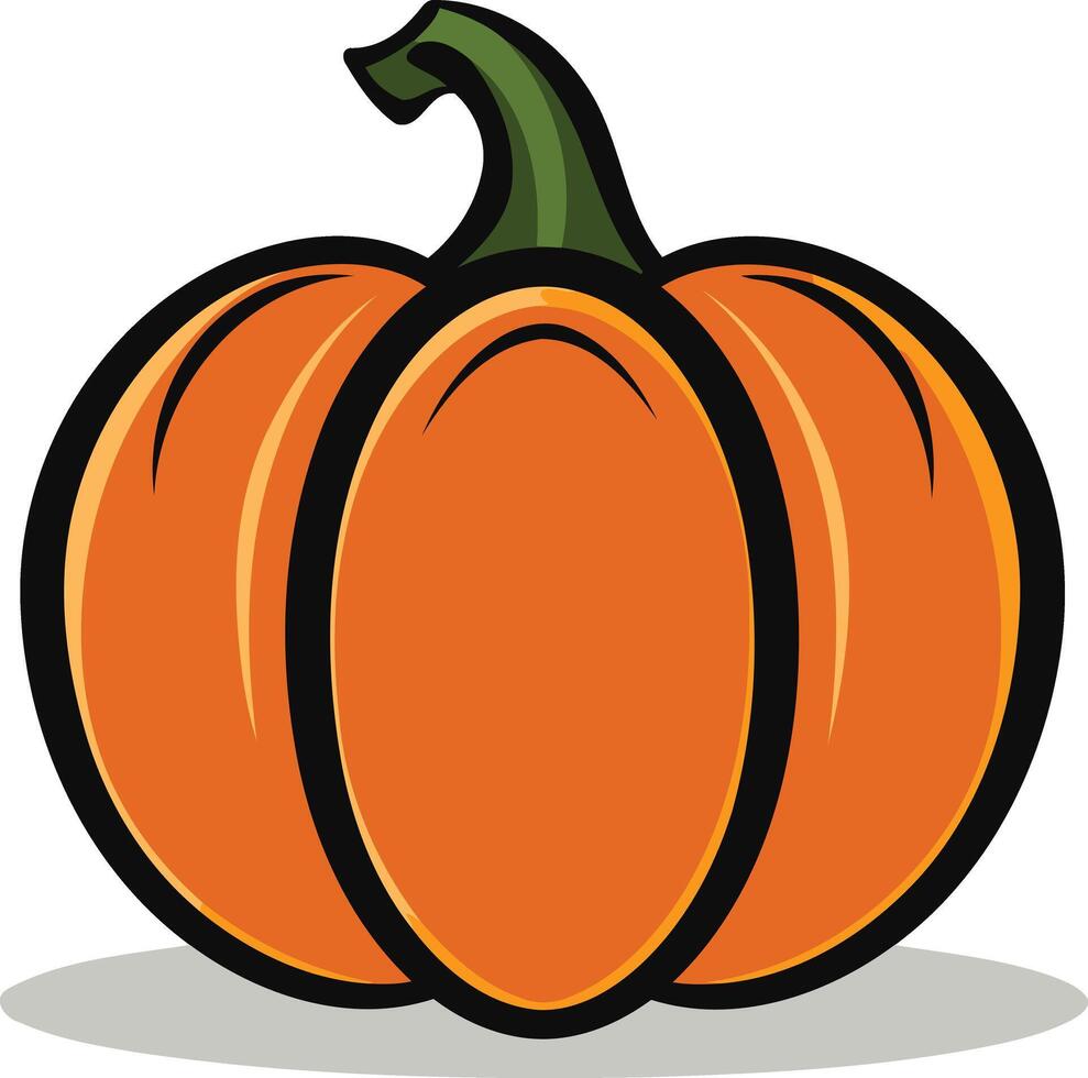 A bright and cheerful cartoon pumpkin, perfect for adding a touch of autumn to your designs vector