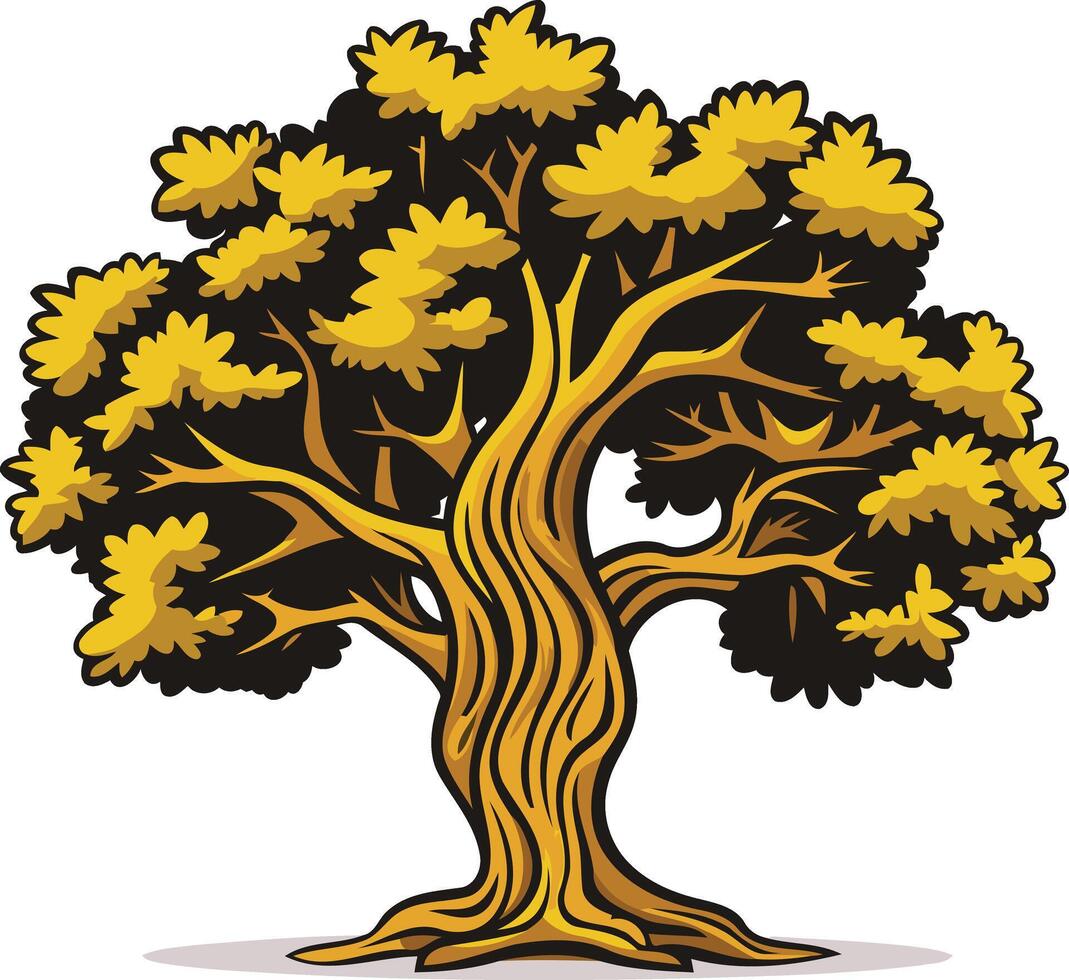 Golden Tree Illustration vector