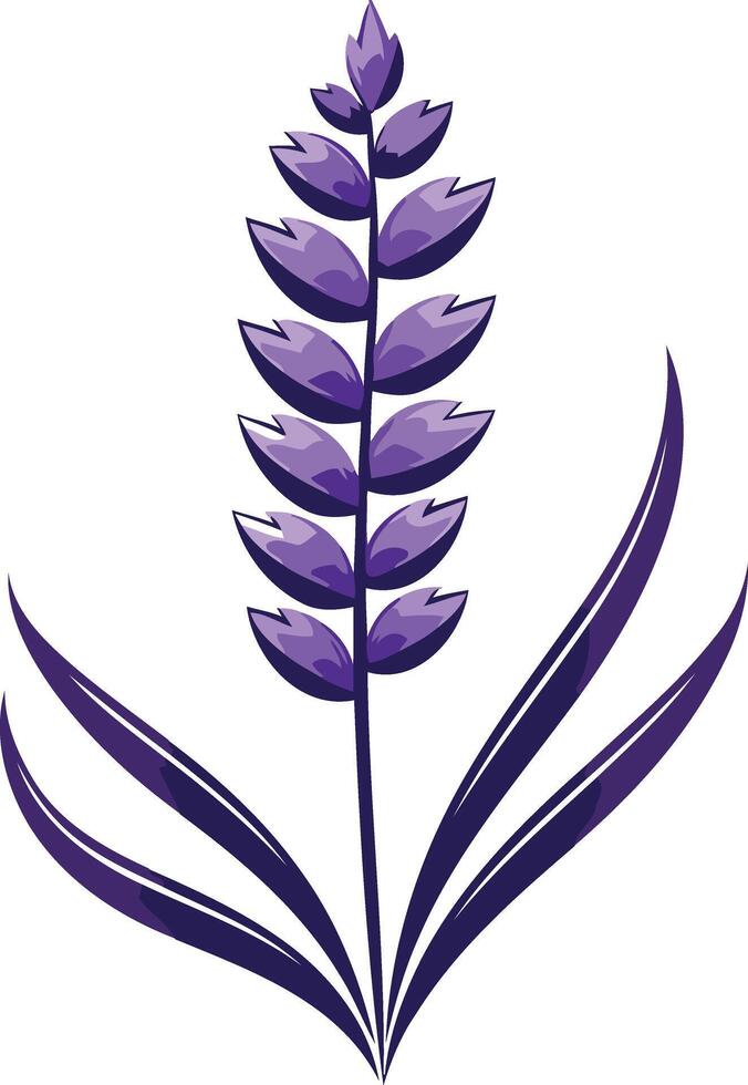 Elegant purple lavender flower illustration, perfect for branding, logos, or website designs vector