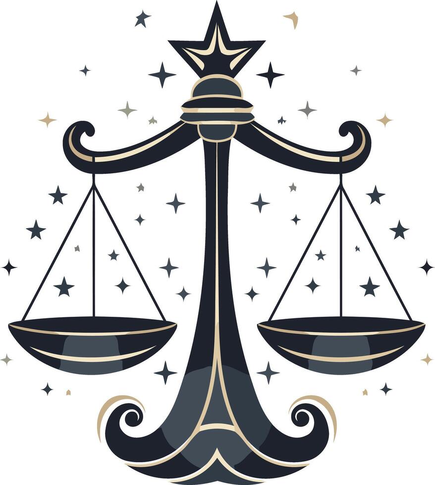 Zodiac Sign Libra with Stars vector