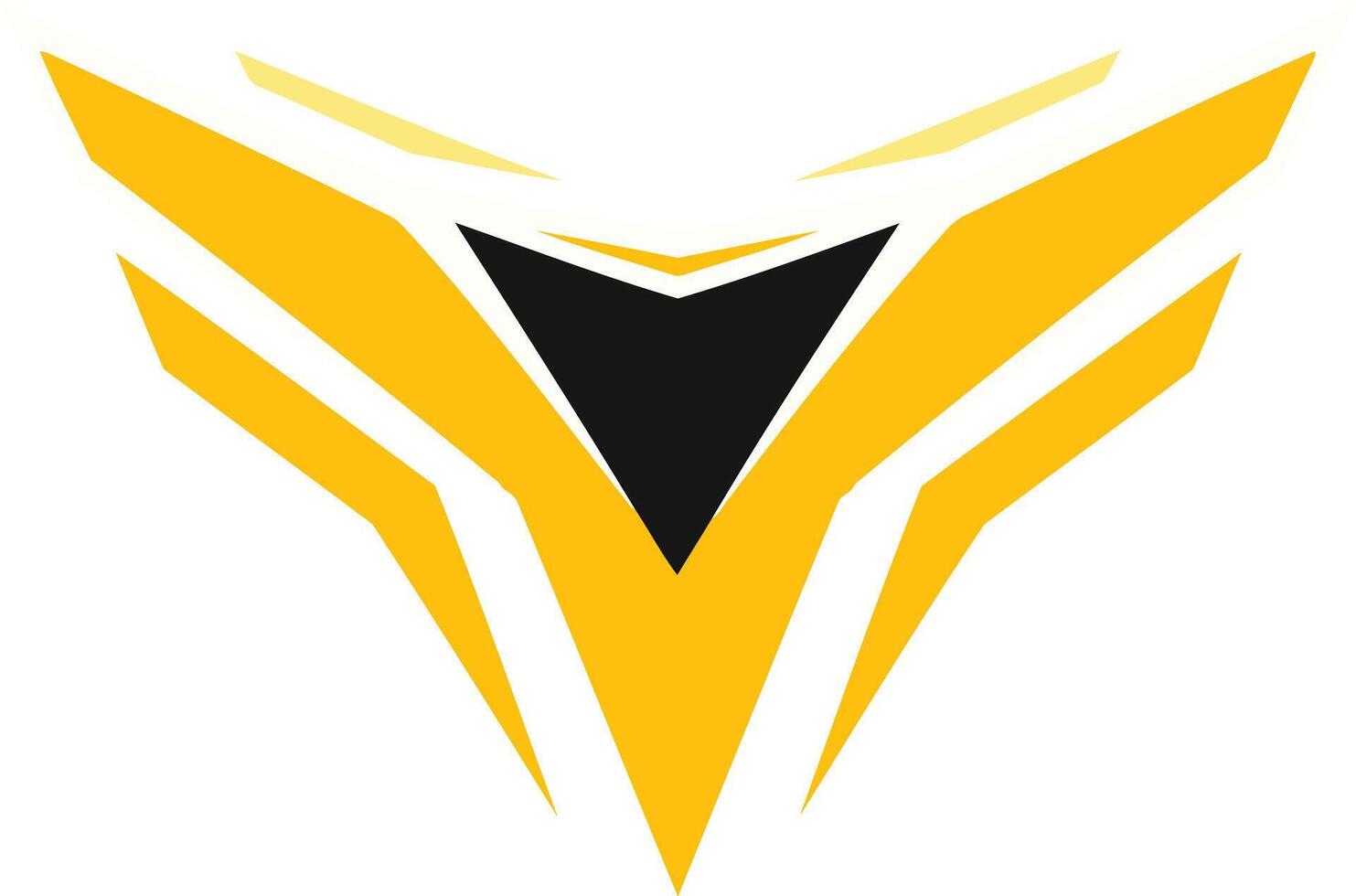 Abstract Yellow and Black Graphic Design vector