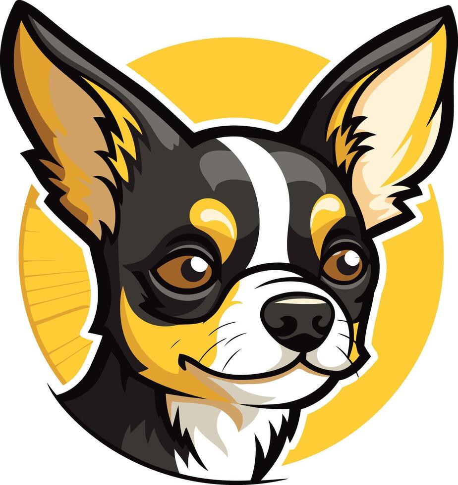 Adorable cartoon chihuahua with big ears and a cute smile vector