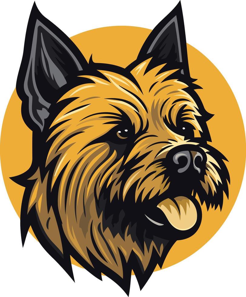 A friendly cairn terrier with a big smile, perfect for dog lovers, pet businesses, and animal-themed designs vector