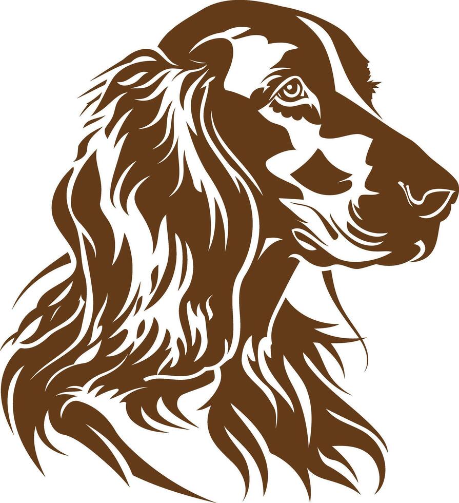 Stylish silhouette of a dog's head, perfect for pet related designs, logos, and illustrations vector