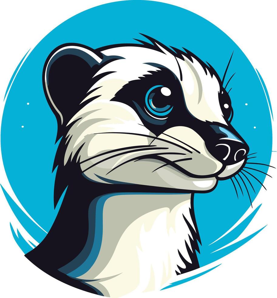 A Curious Weasel Portrait vector