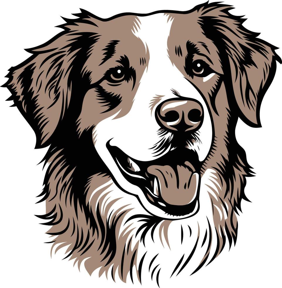Smiling Dog Portrait vector