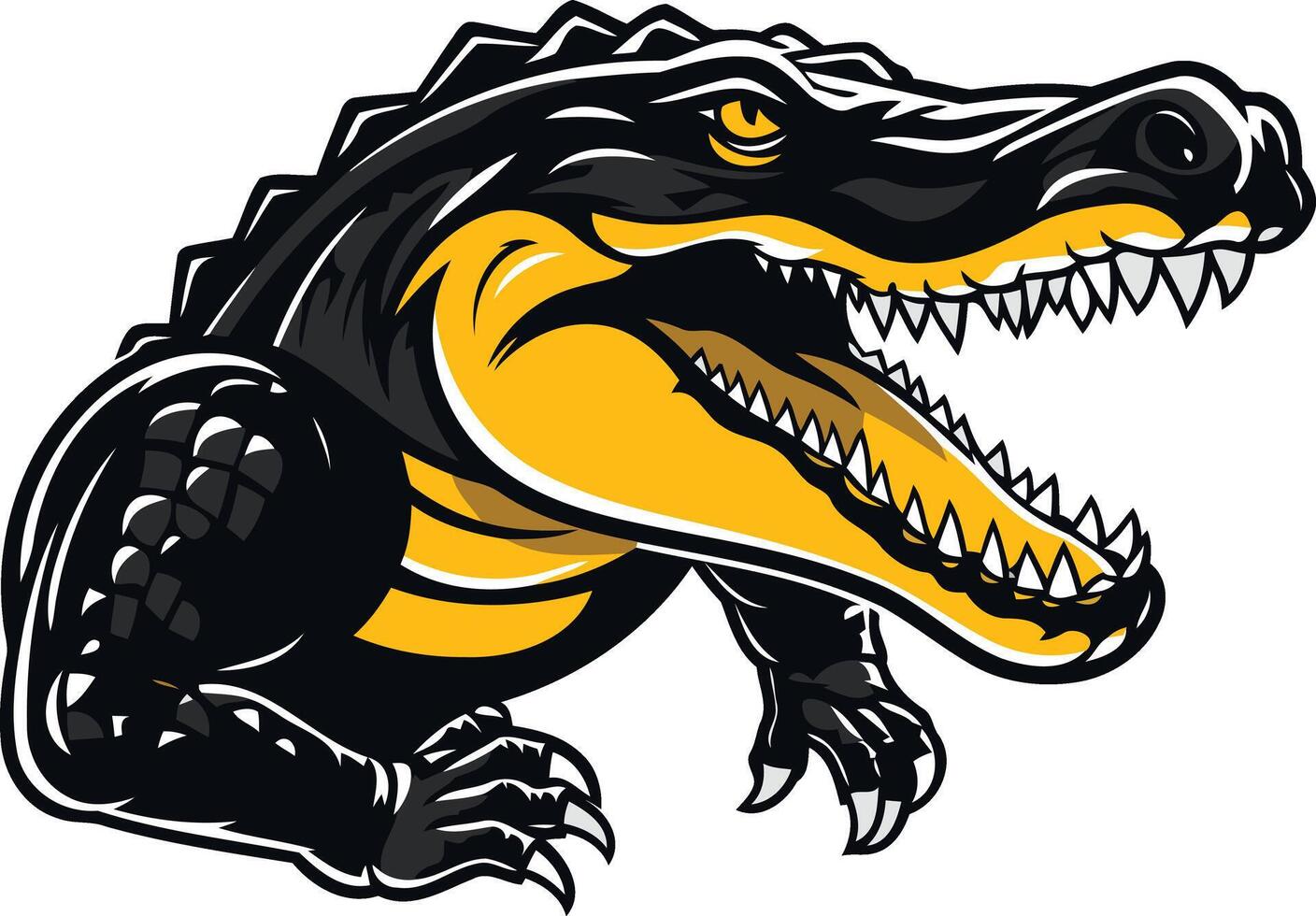 Powerful Alligator Mascot Illustration vector