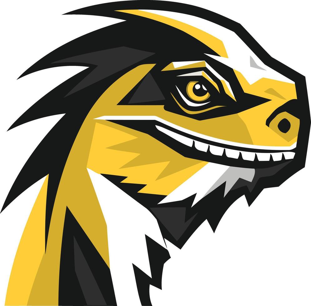 Mascot Lizard Head with a Sharp Gaze vector