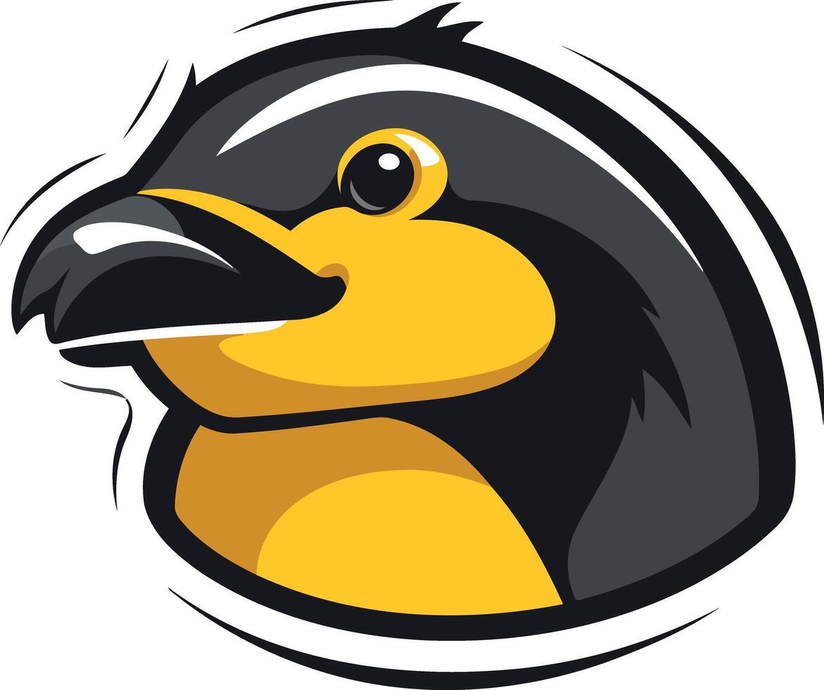 Bold and playful cartoon toucan head illustration, perfect for branding, logo design, or mascot concepts vector