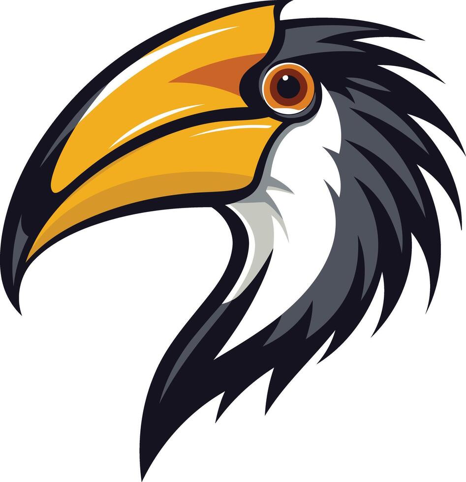 Bold and vibrant toucan logo design vector