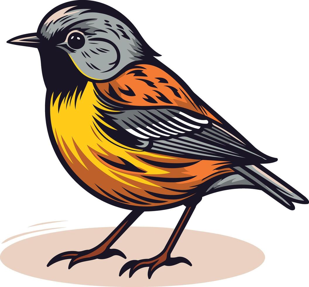 A Colorful Illustration of a Bird vector