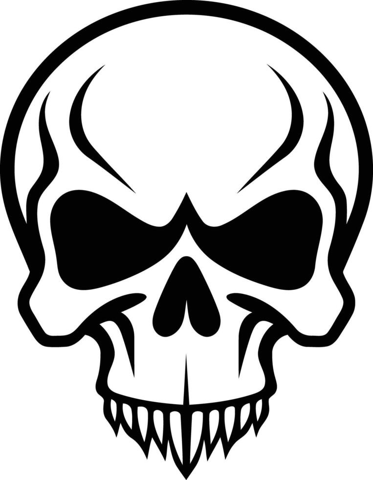 A bold and menacing skull illustration, perfect for branding, merchandise, or digital designs vector