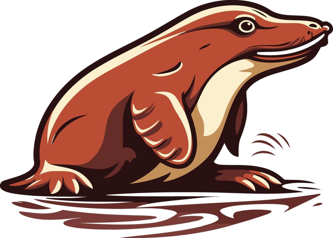 Cartoon Illustration of an Otter vector