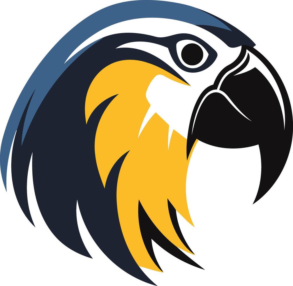 Abstract Parrot Head Design vector