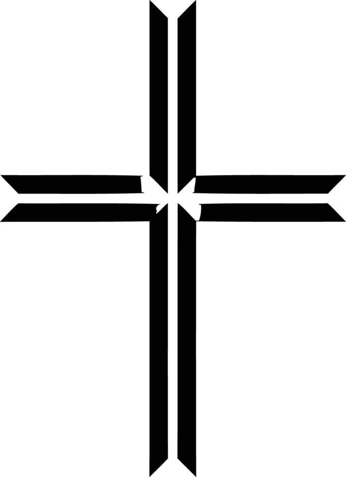 Simple, bold black cross, perfect for religious designs, logos, or invitations vector