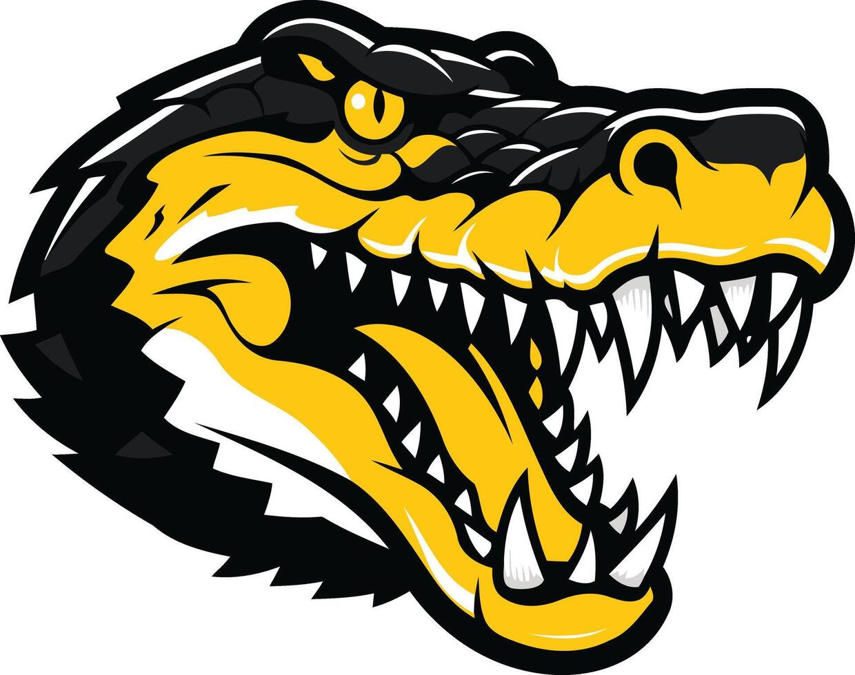 Aggressive Alligator Mascot Design vector
