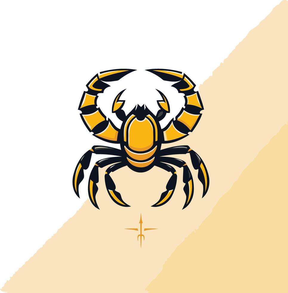 Stylized Golden Scorpion Illustration vector