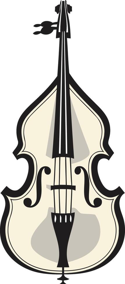 A simple yet elegant illustration of a double bass, perfect for music related designs vector