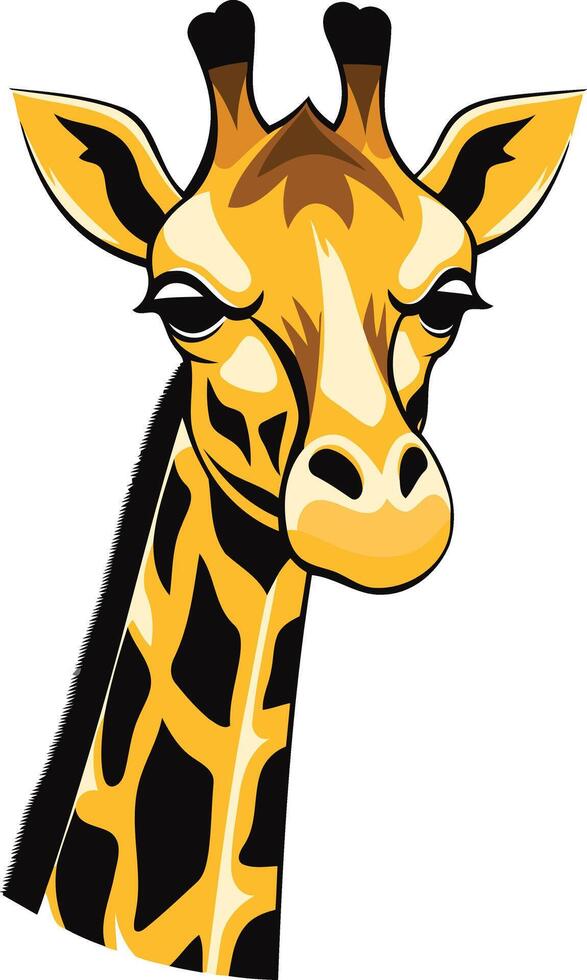 A cute, cartoon giraffe head, perfect for kids' apparel, books, or branding vector