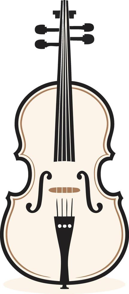 Simple and elegant illustration of a cello, perfect for music-related designs vector