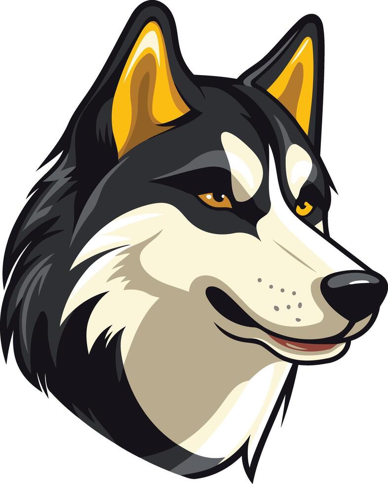 Husky Dog Cartoon Illustration vector