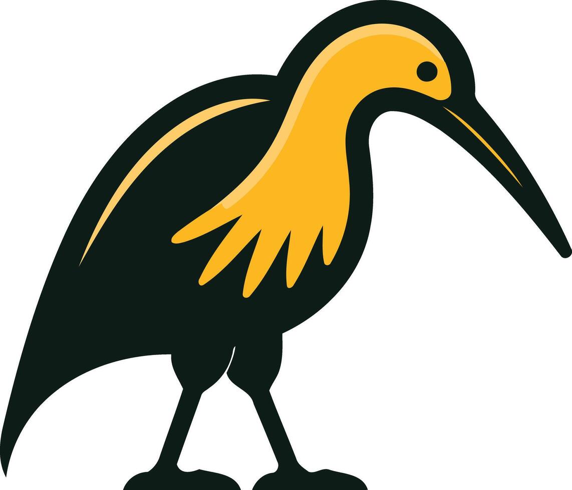 Stylized Illustration of a Kiwi Bird vector