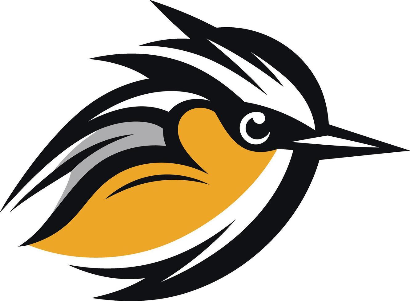 Nuthatch Bird Logo Design vector
