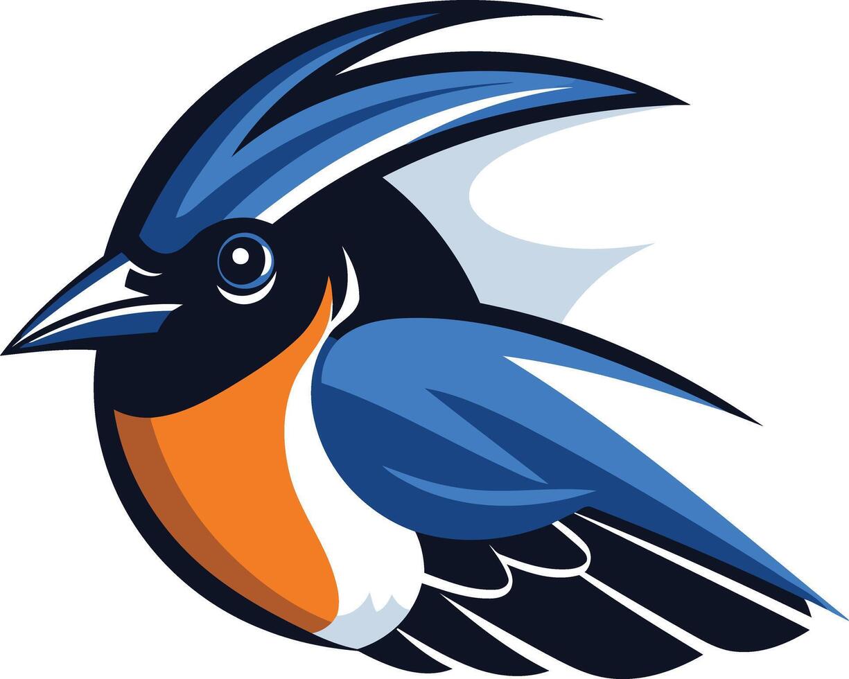 A dynamic and stylized bird logo, perfect for a sports team, company or brand seeking a bold and powerful visual identity vector