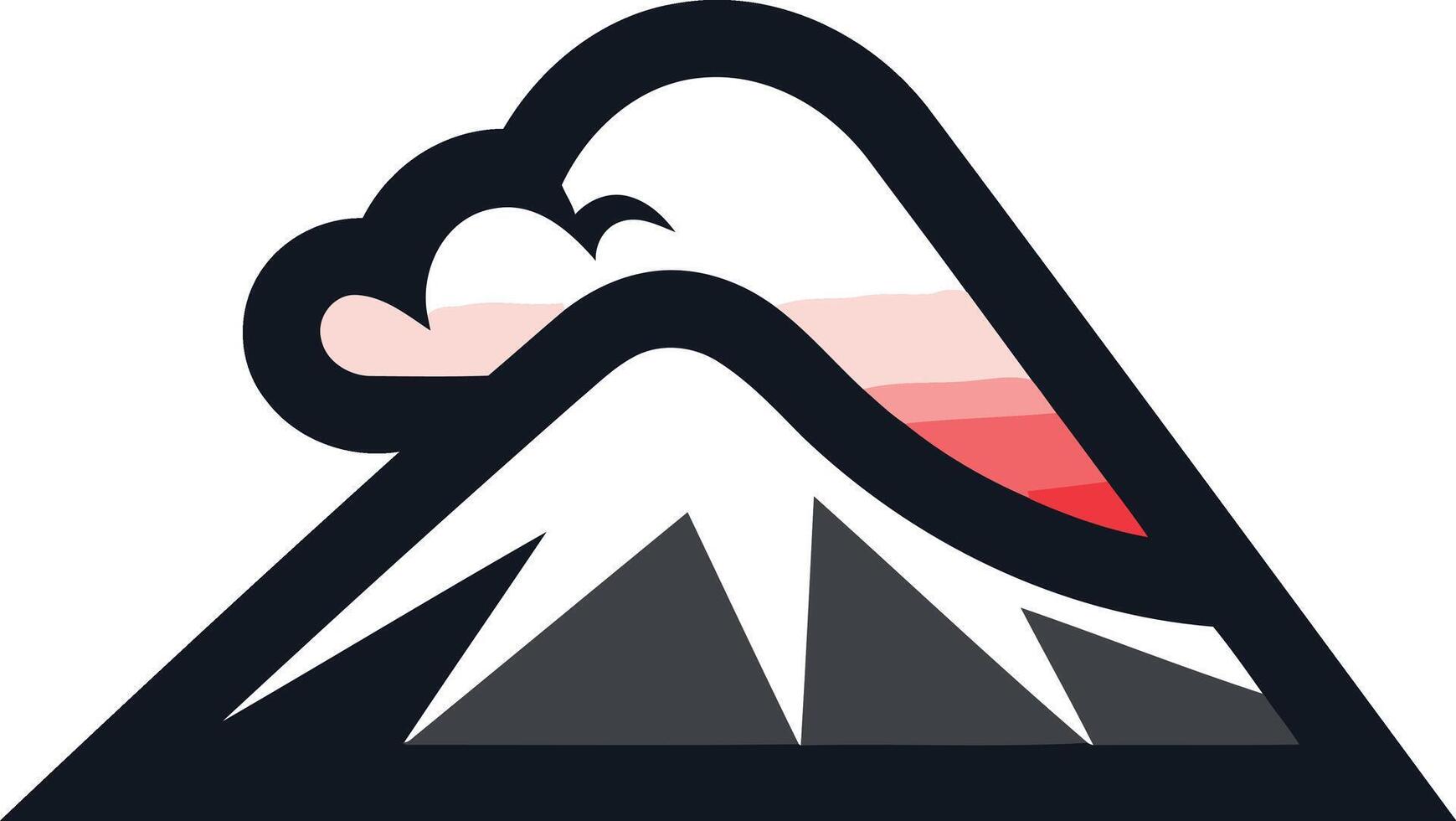 Stylized Mountain Illustration vector