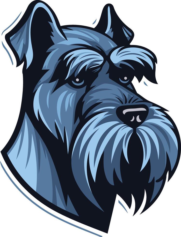 Portrait of a Miniature Schnauzer vector