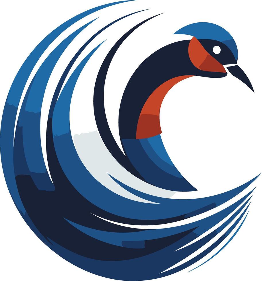 Abstract Bird in Circular Motion vector
