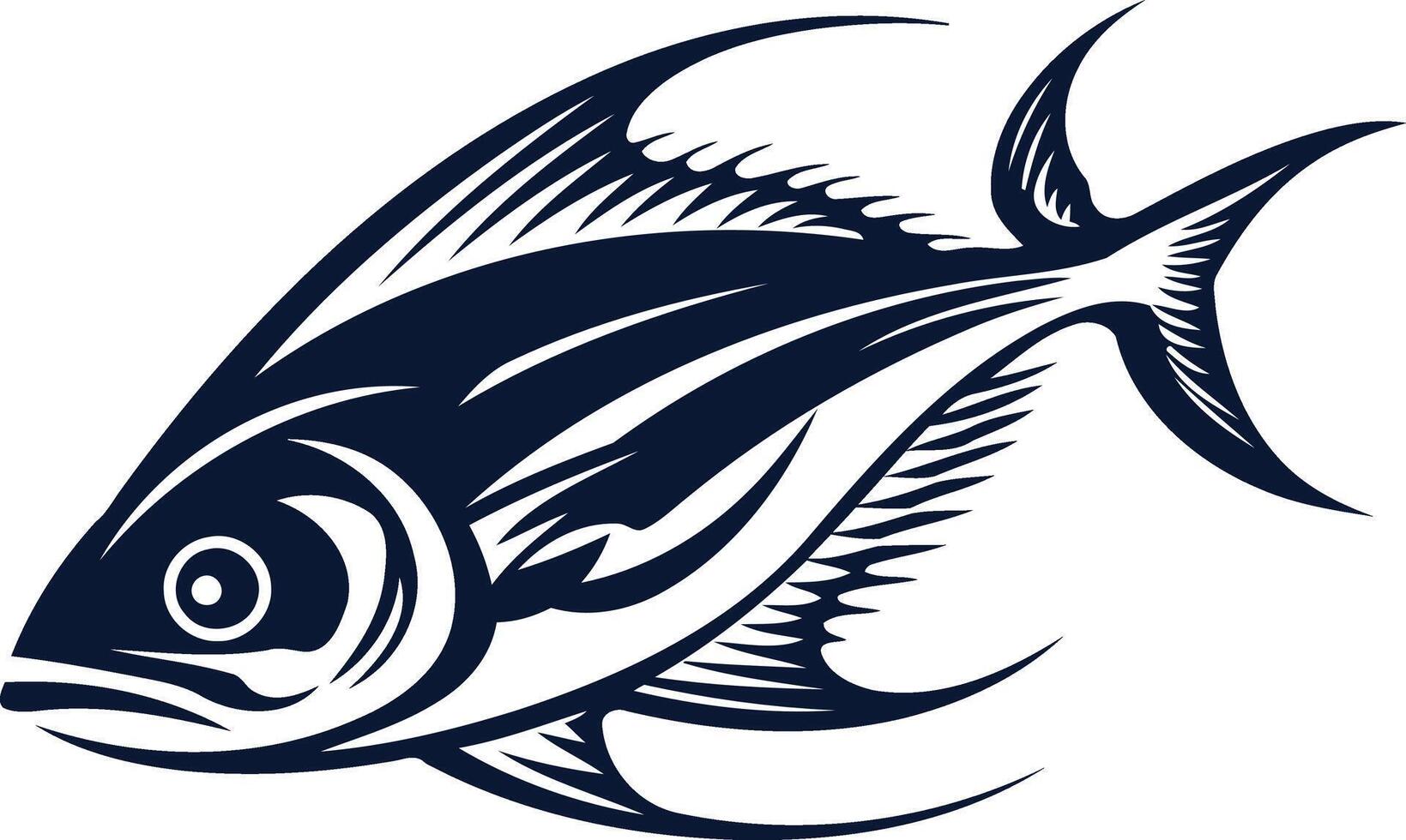Stylized Illustration of a Fish vector